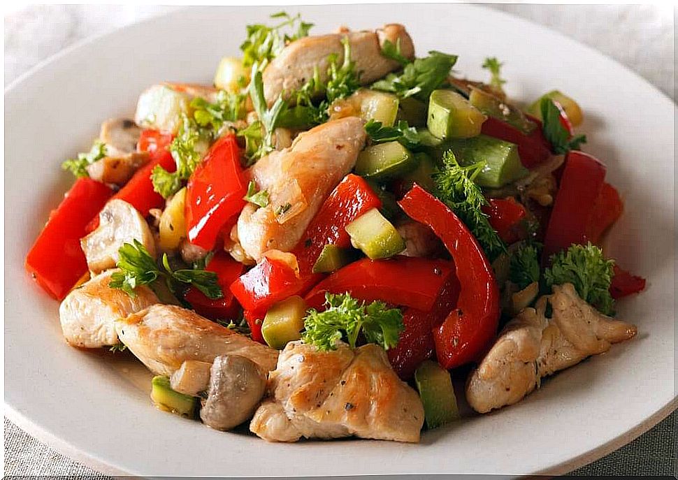 Express vegetable chicken skillet: quick and healthy dinners