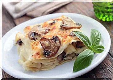 Mushroom lasagna.